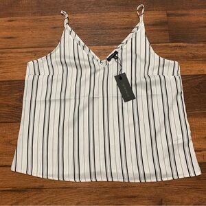 Dynamite striped Camisole Women’s size L White/Black Sleeveless top